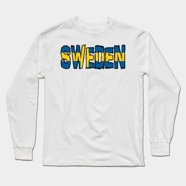 Sweden Long Sleeve T-Shirt by Design5_by_Lyndsey